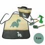 Sch�rze f�r Kinder Dino-Motiv inkl. Gartenwerkzeug 6-tlg. G�rtner-Set