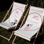 Personalisierte Partner Liegestuhl Mr. & Mrs. mit Wunschname Datum Hochzeitsgeschenk, 2 St�ck