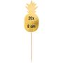 Deko-Spie�e mit goldenem Ananas-Motiv 20 St�ck Party-Deko