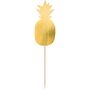 Deko-Spie�e mit goldenem Ananas-Motiv 20 St�ck Party-Deko