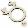 Serviettenringe Weihnachten Holz Tisch Deko Rentier 6 St�ck