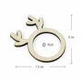 Serviettenringe Weihnachten Holz Tisch Deko Rentier 6 St�ck