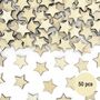 Tischdeko 50 Mini Holzsterne aus Holz Streudeko 2 x 2 cm zum Bemalen