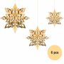 Tischdeko Anh�nger Papiersterne Schneeflocke Weihnachten, 6 St�ck