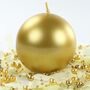 Runde Kerzen 10 St�ck 6 cm Kugelkerzen Deko metallic ros� gold 