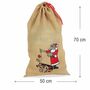 Gro�er Weihnachtsmannsack Jutesack 50 x 70 cm bedruckt