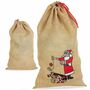 Gro�er Weihnachtsmannsack Jutesack 50 x 70 cm bedruckt