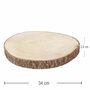 Holzscheibe Baumscheiben-Set 34 cm Deko Hochzeit, 8 St�ck