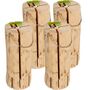 4x Schwedenfeuer 47 x 18 cm naturbelassenes Holz Outdoor Lagerfeuer