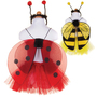 Marienk�fer Kost�m-Set Fl�gel Haarreif & Rock f�r Kinder