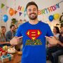 Super Bruder T-Shirt Blau Lustiges Geschenk f�r Herren Geburtstag