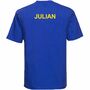 Herren T-Shirt Super Bruder blau mit Wunschname Geschenkidee Geburtstag