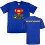 Damen T-Shirt Super Oma blau mit Wunschname Geschenkidee Geburtstag