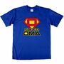 Damen T-Shirt Super Oma blau mit Wunschname Geschenkidee Geburtstag