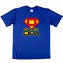Super Opa T-Shirt blau Geschenkidee Geburtstag f�r Herren