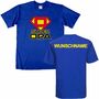 Herren T-Shirt Super Opa blau mit Wunschname Geschenkidee Geburtstag