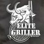 Grillsch�rze grau mit Spruch Elitegriller f�r Herren Geschenk