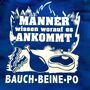 Grillsch�rze blau mit Spruch Bauch Beine Po f�r Herren Geschenk
