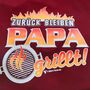 Grillsch�rze rot mit Spruch Papa grillt Geschenk