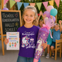 Einhorn Kinder T-Shirt lila Schulanfang Bye Bye Kindergarten Schule
