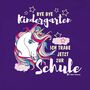 Einhorn T-Shirt Sternchen lila Schulanfang ich trabe zur Schule mit Wunschname