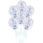 Luftballon mit blauer Konfetti-F�llung 6 St�ck Party-Deko 