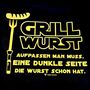Grillsch�rze schwarz mit Spruch Grillwurst Eine dunkle Seite f�r Herren Geschenk