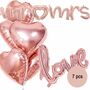 Hochzeit Mr & Mrs Luftballon Hochzeit Set Herz rose gold 7-tlg. Deko-Zubeh�r