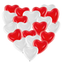 Herz Luftballons rot & wei�  40,6 cm 20 St�ck Ballon Hochzeit Verlobung Valentinstag