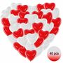 Rote & Wei�e Herz Luftballons XXL 40 St�ck  40,6 cm Party-Deko Hochzeit Verlobung