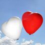 Rote & Wei�e Herz Luftballons XXL 40 St�ck  40,6 cm Party-Deko Hochzeit Verlobung