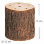 Baumstamm 10 x 10 cm Kampferholz Holzstamm mit vorgebohrten L�chern Deko Basteln