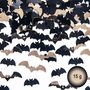 Konfetti Flederm�use Halloween Schwarz & Gold 15 g Tischdeko Halloween-Party