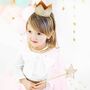 Prinzessin Krone gold mit Feenstab f�r Kinder Kost�m-Zubeh�r