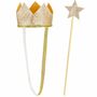 Prinzessin Krone gold mit Feenstab f�r Kinder Kost�m-Zubeh�r