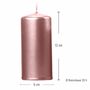 Kerze 12 x 6 cm Stumpenkerze 6 St�ck Ros� Gold Weihnachten Hochzeit
