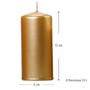 Kerze 12 x 6 cm Stumpenkerze 6 St�ck Ros� Gold Weihnachten Hochzeit