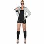 Pailletten Festival Bomber Jacke silber College-Jacke 80er 90er f�r Damen