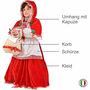 Rotk�ppchen Kost�m inkl. Korb Deluxe f�r Kinder