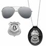 Polizei Kost�m-Zubeh�r Set Brille Halskette & Polizeimarke f�r Erwachsene
