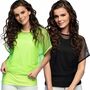 Netzshirt neon-gr�n mit Top 90er Jahre Kost�m f�r Damen
