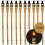 Bambusfackel 20 St�ck Gartenfackeln mit Docht 90cm Outdoor-Fackel Deko