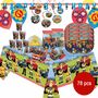 XXL Feuerwehrmann Sam Party-Set Kindergeburtstag 78-tlg. Party-Deko