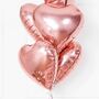 Herz Folienballons Ros�gold 45 cm 10 St�ck Hochzeit Valentinstag Party-Deko
