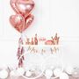 Herz Folienballons Ros�gold 45 cm 20 St�ck Hochzeit Valentinstag Party-Deko