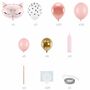 Luftballon Girlande Katze rosa 83 x 140 cm Deko Geburtstag