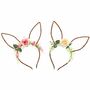 Hasen-Ohren Haarreif mit Blumen Ostern Kost�m-Zubeh�r
