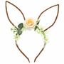 Hasen-Ohren Haarreif mit Blumen Ostern Kost�m-Zubeh�r