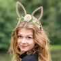 Hasen-Ohren Haarreif mit Blumen Ostern Kost�m-Zubeh�r