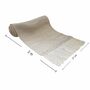 Tischl�ufer 3 m x 27 cm beige Boho-Style mit nat�rlicher Stickerei Tisch-Deko